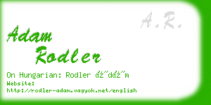 adam rodler business card